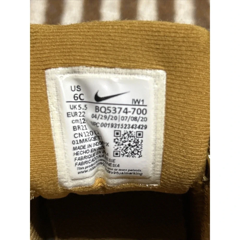 Nike Manoa Toddler Size 6C Wheat Curry Gold Brown High Top Boots BQ5374-700 Shoe